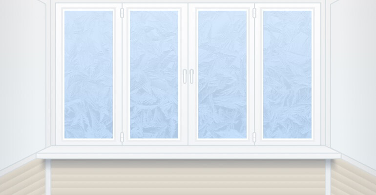 Как предотвратить промерзания конструкции окна?